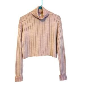 Abound Dusty Pink Cowl Neck Cropped‎ Sweater NWT Small